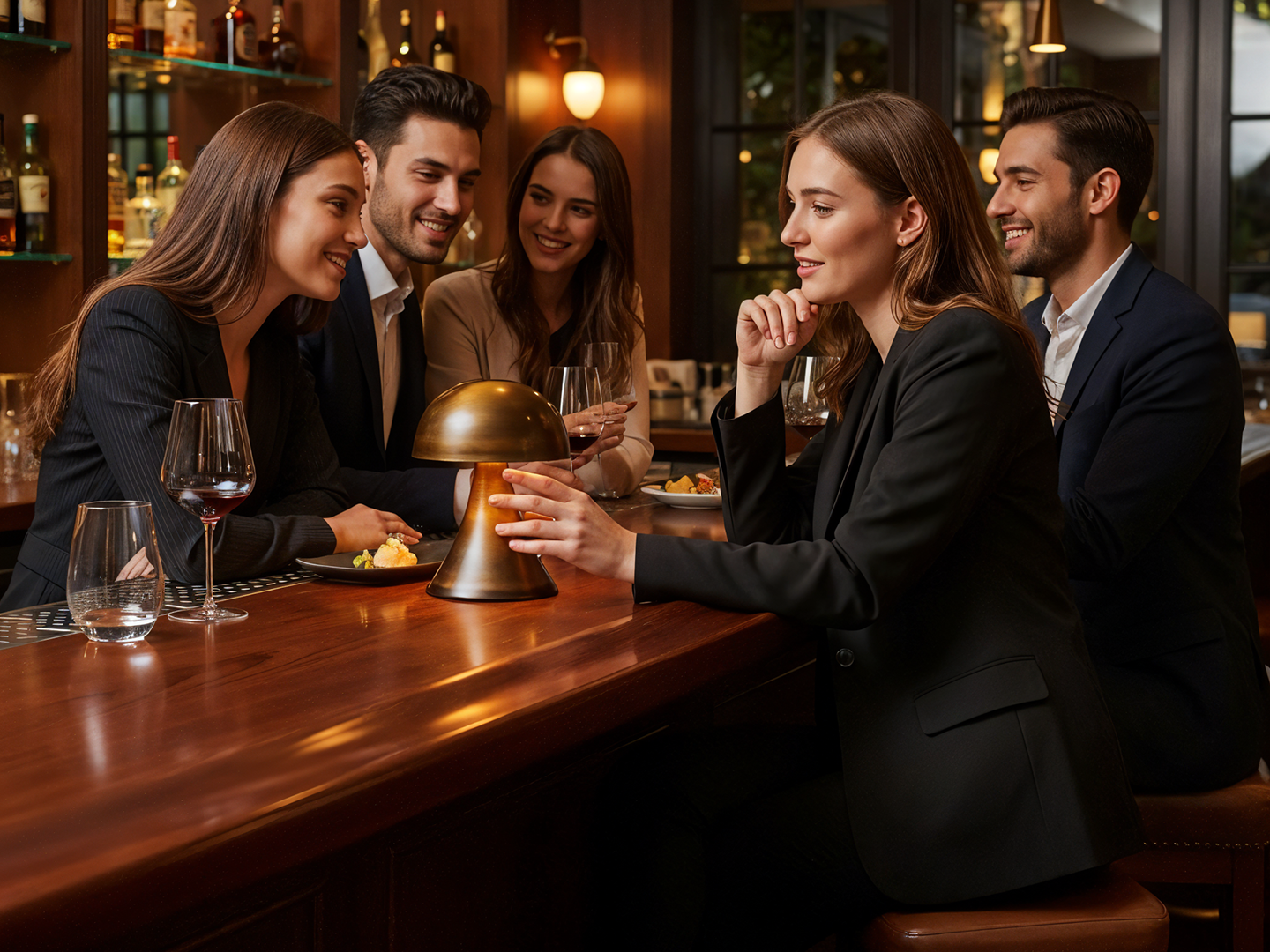 Restoran Masa Lambasi Mantar Tipi Pilli Abajur