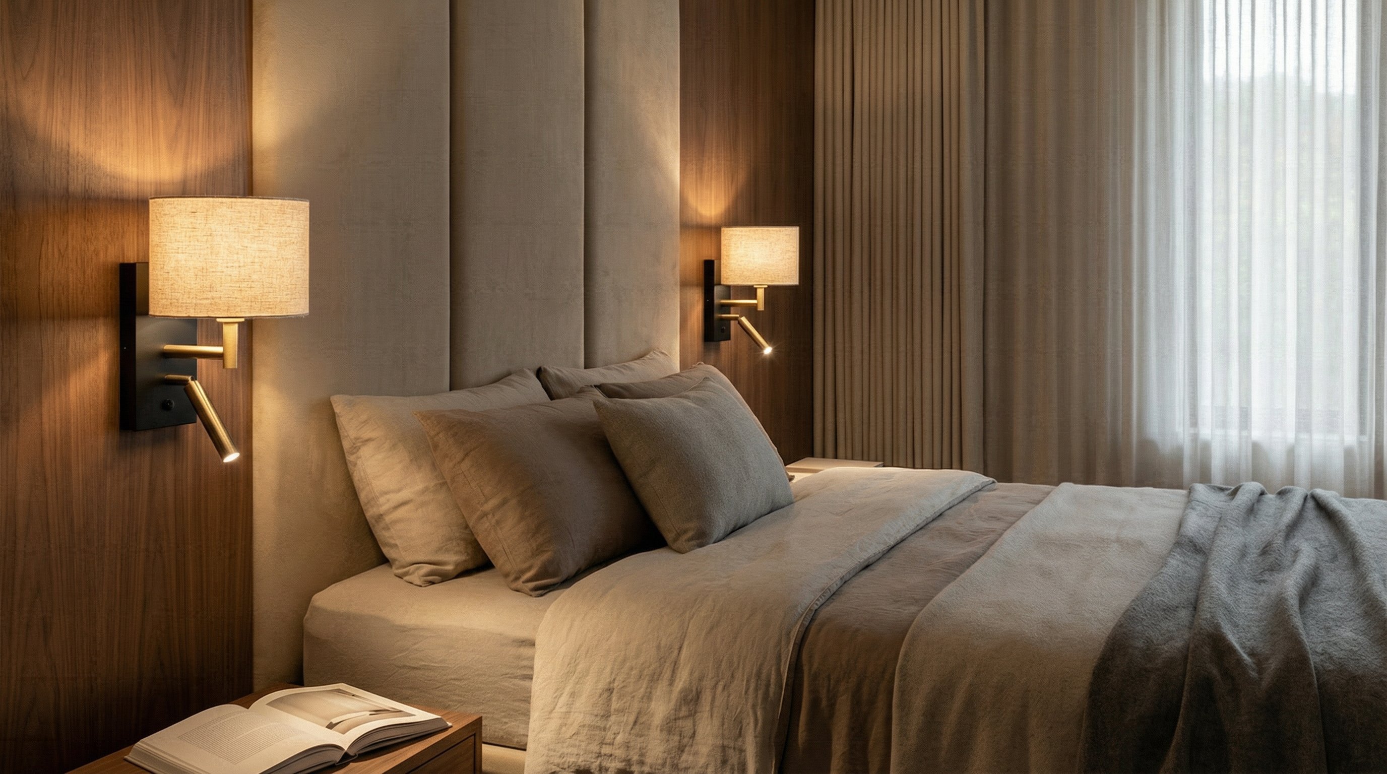 Otel Odasi Yatakbasi Aplik